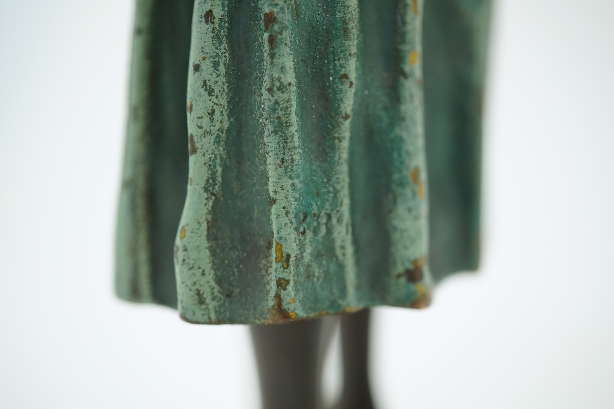 Franz Xavier Bergman (Austrian, 1861-1936). A Viennese cold painted bronze figure of a North African street vendor